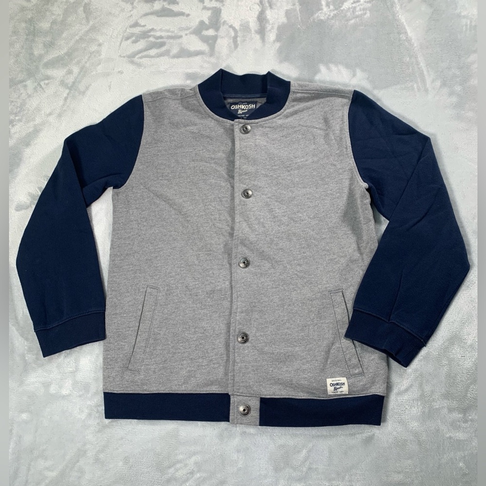 OshKosh B'gosh Men's Crewneck Sweater in Gray and Navy